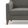 Abbey 3 Seater Fabric Sofa In Ash Grey Velvet Colour
