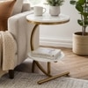 Metality Metal Side Table in Gold Colour