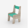 Topolino Engineered Wood Kids Chair in Teal Colour