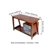 Roswell Sheesham Wood Study Computer Table In Teak Finish