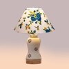 Devansh Conical Multi Cotton Shade Lamp With Wood & Mosaic Glass Base For Decoration/Office/Home/Gifting/Study For Decoration/Office/Home/Gifting/Study -(10X10X14.5) Inches -A