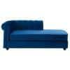 Ease Velvet Chaise Launger in Navy Blue Colour