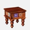Rangrez Sheesham Wood Bedside Table in Honey Oak Finish