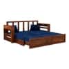 Dhuni Solid Wood Sofa cum bed  In Provincial Teak Finish