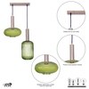 Maloto 2 Light Green Luster And Brass Hanging Pendant Light