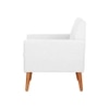 Thomas Fabric Lounge Chair in Off-White Colour
