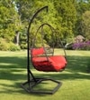 Lucerne Wicker Swing In Black Colour