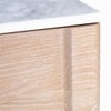 Dune Solid Wood Bedside Table in White Colour