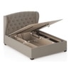 Holmebrook Upholstered Storage Bed In Hydraulic in Queen Size with Shitake Beige Colour