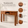 Wadsworth Shesham Wood Console Table in Honey Oak Finish With 2 Drawer