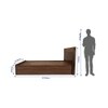 Styx Engineered Wood Queen  Size Bed With Box Storage (Walnut Finish)