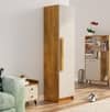 Hexa Red Wooden 1 Door Wardrobe with Huge Storage Space in Giant Wood and Frosty White Colour
