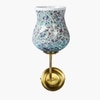 Devansh Metal Electric Wall Light in Gold Colour with Multicolor Shade Count of 1 Light