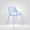 Kepler Brooks Lyra Cafeteria Dining Chair in Light Blue Colour