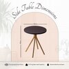 Harmony Mango Wood Side Table in Black Colour