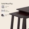 Silvino Solid Wood Side Table in Mahogany Finish