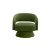 Aracell Swivel Solid Wood Round Chair in Mint Green Colour