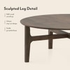 Cayman Wooden Top Coffee Table in Danish Walnut Finish