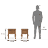 Taahira Solid Wood Bedside Table In Natural Teak Finish