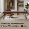 Dyson Rectangular Metal Coffee Table In Walnut Finish