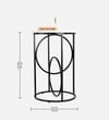 White Metal Side Table in Gold Colour