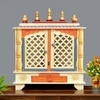D'Dass Sheesham and Mdf Wooden Home Temple For Pooja Mandir For Home