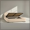 Casa Haven Relax Queen Size Bed in velvet With Engineered Hardwood Frame & Hydraulic Storage
