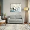 Apollo Compact 2 Seater Fabric Sofa in Vapour Grey Colour