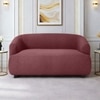 Morgen Boucle Fabric 2 Seater Sofa In Pink