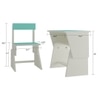 Utopia Extendable Toddler Study Desk and Chair Set in Misty Turquoise Colour