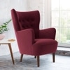Ludwi Accent chair Velvet in Maroon Color