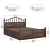 Syan Solid Wood King  Size Bed With Hydraulic Storage (Provincial Teak Finish)