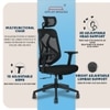 Kepler Brooks Marvel Lite Office Desk Chair in Black Colour