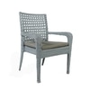 New Castle Wicker Table And Chair Set In Grey Dual Tone Finish
