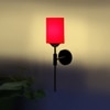 Devansh Metal Electric Wall Light in Black Colour with Red Shade Count of 1 Light
