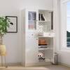 Hexa Engineered Wood Bookshelf Multipurpose Storage Rack in Frosty White Colour