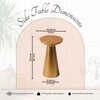 Rustic Iron Side Table in Gold Colour