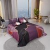 Stoa Paris Super King Size Enriched Cotton Bedsheet with 4 Pillow Covers  Size Win Wine
