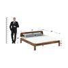 Sleigh Solid Wood King Size Non Storage Bed In Provincial Teak Finish