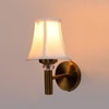 Devansh Gold Wall Mounted Lamp With Off-White Cotton Shade