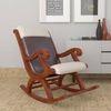 Chelise Solid Wood Rocking Chair in Grey Colour