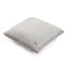 Herringbone Light Grey  And Natural Cotton Cushion Cover 16X16 Inches