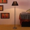 Deance Black Cotton Shade Floor Lamp