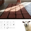 Handmade Wool Area Rug Modern Geometric Pink Brown 4 x 6 Feet Carpet