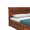 Hearti Sheesham Wood King Size Bed In Teak Finish With Box Storage (72 x 78 inches)