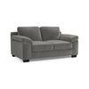 Esquel Luxe 2 Seater Fabric Sofa in Ash Grey Velvet Colour