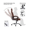 Ettorez Amaze Premium Leatherette High Back Chair In Tan Colour