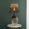 Sadie Natural Table Lamp With Brown Iron Base
