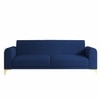 Veniza Velvet 3 Seater Sofa In Navy Blue Colour