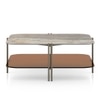 Paloma Square Marble Coffee Table in Jupiter Spanish Ceramic Finish